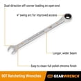 thumbnail image 2 of GEARWRENCH 10 Piece 90 Tooth SAE Ratcheting Wrench Set, 12 Point Box End, Chrome, 2 of 8