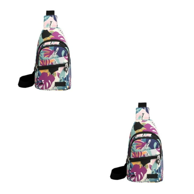 Qarigey Riñonera con tejido resistente y duradero para un estilo de vida activo Bolso bandolera para mujer Asross Body Bag Jungle Block Bloque de la jungla 2piezas