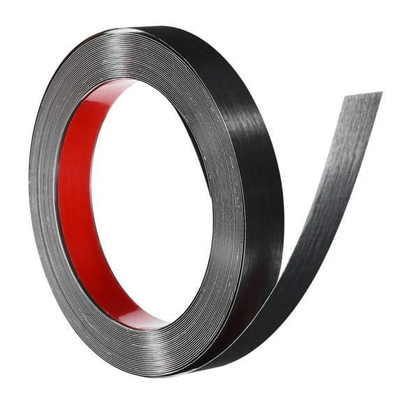 Wall Molding Trim, 32.8 ft x 1 Inch Peel and Stick Strip, Brushed Black