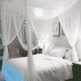 thumbnail image 4 of Dosel de tela de poliéster, hermoso dosel de cama, tamaño mosquitero, mosquitero para cama de matrimonio, blanco, 210 x 190 x 240 cm, 4 of 5