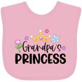 thumbnail image 3 of Inktastic Grandpa's Princess Crown and Flowers Girls Baby Bib, 3 of 4