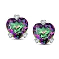 thumbnail image 2 of Tommaso Design� Heart Shape 6mm Rainbow Mystic Topaz Love Earrings Studs, 2 of 9