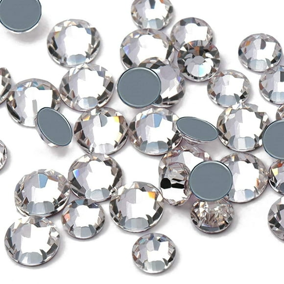 Dowarm 1440 Pieces Crystal Clear Hotfix Crystals Hot Fix Rhinestones for Crafts Clothing Flatback Glass Gems for Dance Costumes (SS6 2mm White Clear Crystal)