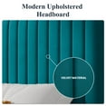 thumbnail image 5 of Allewie Full Size Velvet Upholstered Platform Bed Frame with Adjustable Vertical Channel Tufted Headboard, Teal Blue, 5 of 12