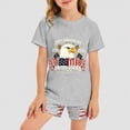 thumbnail image 2 of HCNTES Baby Boy's Outfit Independence Day Theme Cartoon Print Shorts For Litte Girls Casual Outdoor Wear 2 Piece Summer Set For Kids 2T 3T 4T(H03-Grey,5-6 Years), 2 of 7