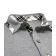 thumbnail image 7 of JIANJIA Mens Polo Shirts Autumn Winter Casual Long Sleeve Classic Plaid Button Pockets Tops Daily-Wear, 7 of 7