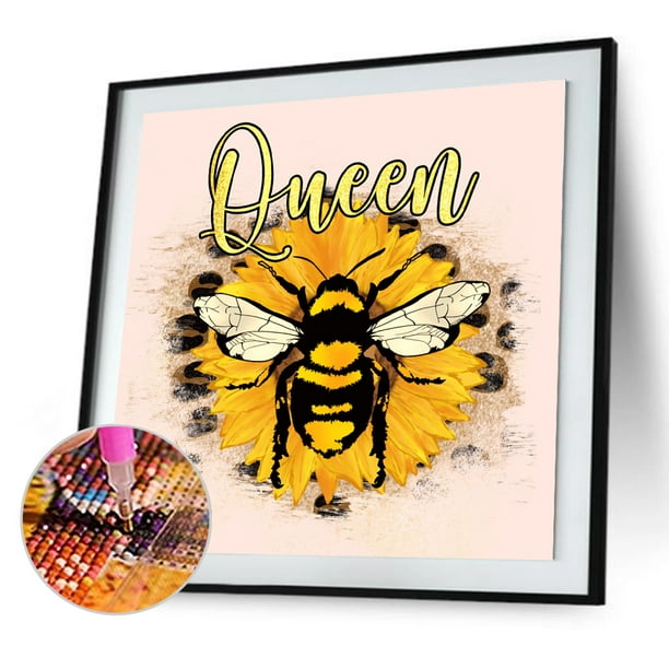 Cuadros Decorativos 5D diamante pintura abeja reina taladro cuadrado completo DIY manualidades mosaico imagen Kits JShteea Nuevos Originales