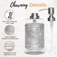thumbnail image 4 of Autumn Alley Glass and Galvanized Farmhouse Soap Dispenser with 'Wash' Embossed Label – Farmhouse Bathroom Accessories, 4 of 9
