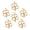 Clover, variant on Sweet & Petite Charms 9x9.1mm Gold Plated Heart, 6pcs