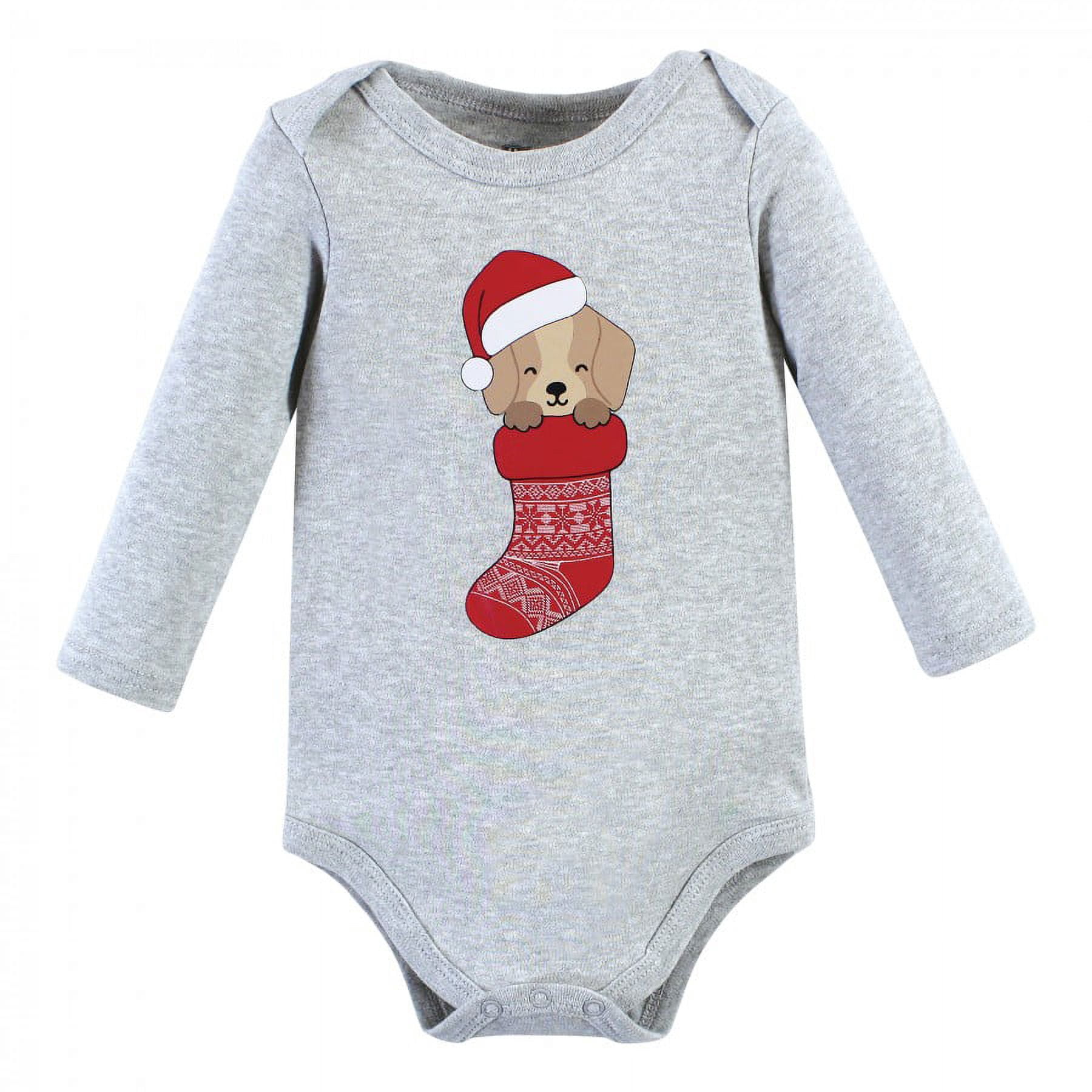 Hudson Baby Cotton Long-Sleeve Bodysuits, 3- Pack, Newborn- 24 Months