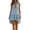 A-Blue66, variant on XIAONU Womens Denim Dress High Low Hem Corset Spaghetti Strap Ruffle Tiered Western