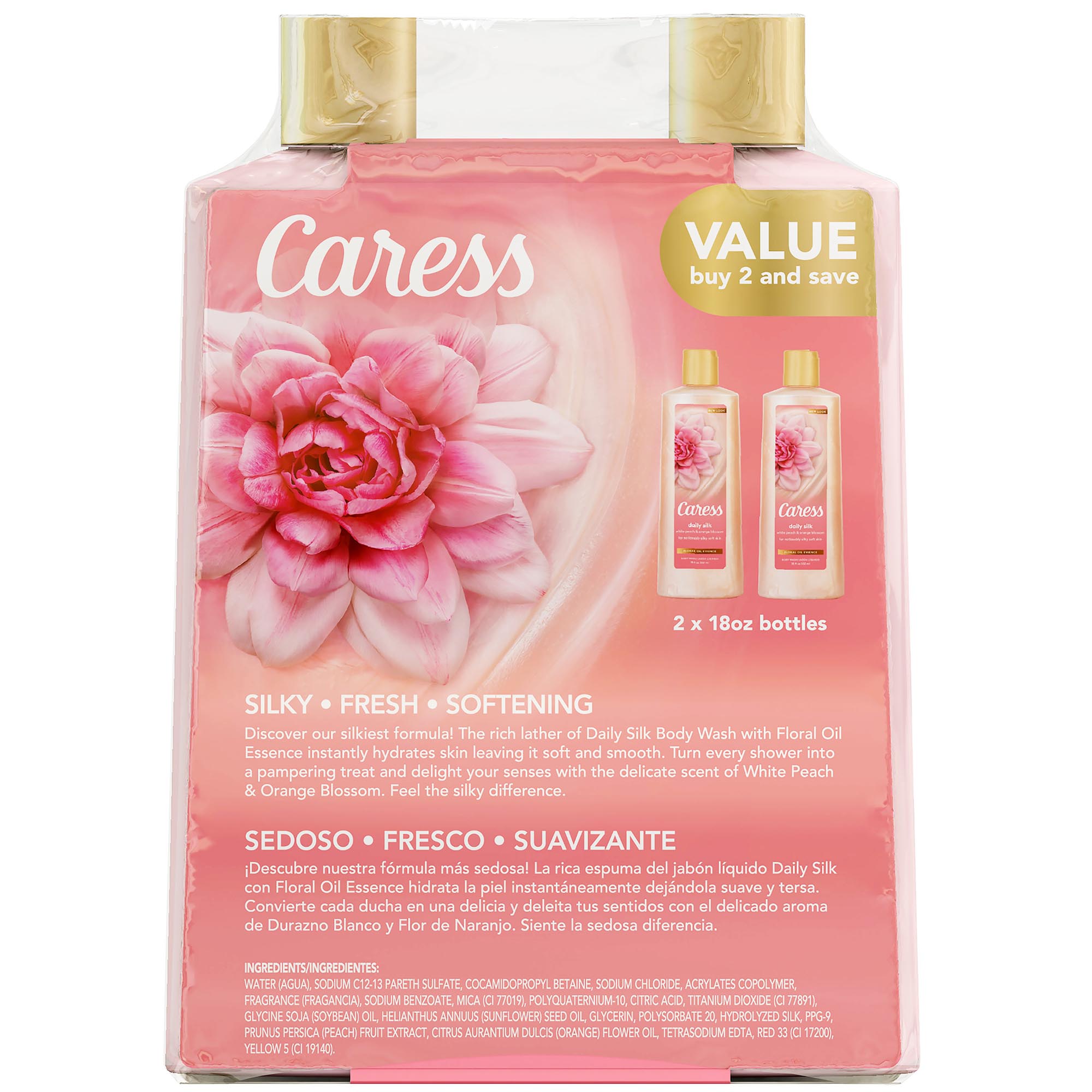 Caress Hydrating Body Wash Daily Silk 18 oz 2 Pack - image 2 of 9