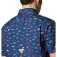 thumbnail image 5 of Columbia Men's Super Slack Tide Camp Shirt, Collegiate Navy Stars N Stripes, Medium, 5 of 8