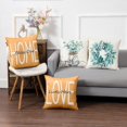 thumbnail image 3 of Throw Pillow Covers 20x20 Set of 4 Farmhouse Pillow Covers Cushion Cases Decorative Pillowcases for Sofa Couch Living Room Outdoor Home Decor (Orange, 20" x 20"), 3 of 6