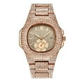 thumbnail image 1 of Reloj de cuarzo para hombre, reloj de pulsera de acero para hombre, reloj de diseño clásico de moda dorado para hombre, 1 of 3