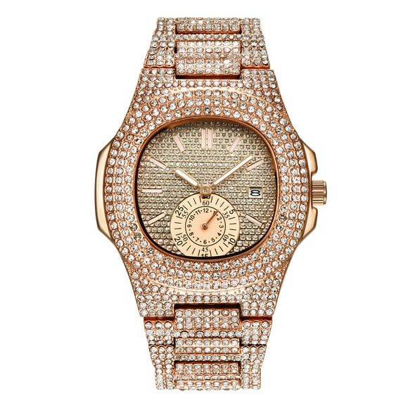 EGNMCR Men's Quartz Watch Man Steel WristWatch Luxury Fashion Classic Designer Luxury Golden MEN watch