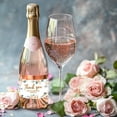 thumbnail image 5 of 40pcs Wine Bottle Label Stickers 4 Styles Thank You Celebrating Adhesive Waterproof Labels for Bottle Decorative Flower Bottle Wraps for Wedding Birthday Party Supplies 3.5x2inch, 5 of 7