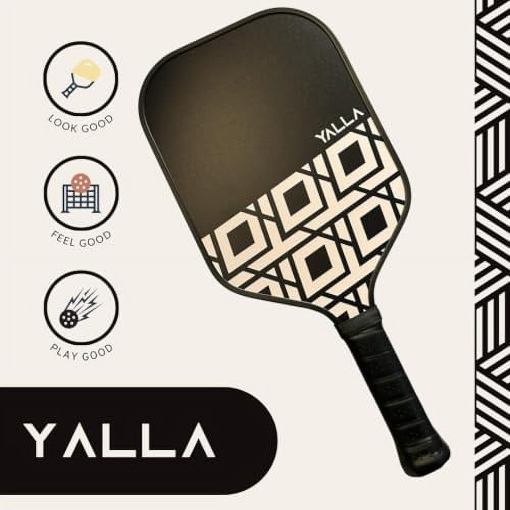 Yalla Ultra-Chic Carbon Fiber Pickleball Paddle, Pro-Size, Honeycomb Design