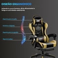 thumbnail image 4 of Silla Gamer Ergonómica Reclinable GX2000 con Reposapiés, Cuero Sintético, Ajustable, Ocre, 4 of 8