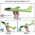 thumbnail image 4 of 17.5" Large Throwing Foam Plane, Durable Anti-collision Flight Mode Glider Plane, Outdoor Yard Sport Family Game Flying Party Favours Foam Airplane To, 4 of 5