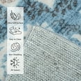 thumbnail image 5 of Ultrug Vintage Floral Print Rugs Soft Boho Carpet Retro Distressed Area Rug for Living Room Bedroom Home Decor,6'x9',Blue, 5 of 7
