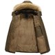 thumbnail image 4 of Hombres Sólido Casual Mediados de longitud Engrosamiento Cremallera Bolsillo Chaqueta Abrigos Pompotops oipoqjl20154, 4 of 9