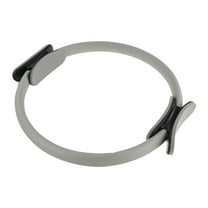Pilates Ring Fitness Circle, Best Home Workout Equipment for Thigh/Legs, Arms and Core, Pilates Reformer Ring for Men and Women, Gray Ring