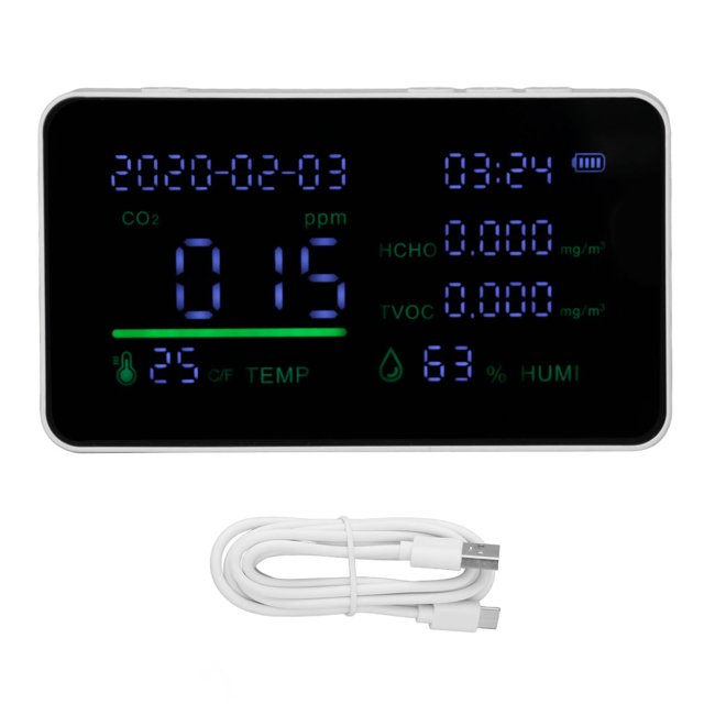 Monitor de calidad del aire interior, Monitor de calidad del aire interior Monitor de temperatura Humedad C Monitor de calidad del aire interior para el hogar Creado magistralmente