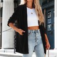 thumbnail image 2 of HAPIMO Women's Blazer Coat Open Front Cardigans Fall Long Sleeve Outwear Pockets Casual Wedding Party Workout Fashion Winter Loose Elegant Velvet Jackets Black L, 2 of 8