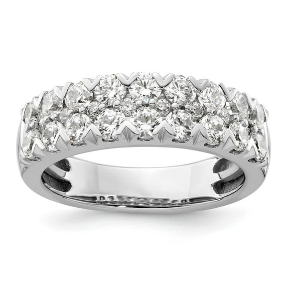 Auriga Fine Jewelry 14K White Gold Lab Grown Diamond Band for Women Size 7 (Carat: 1.55cttw, Clarity: SI2, Color: GH)