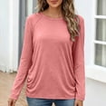 thumbnail image 6 of Bxsruta Womens Long Sleeve Raglan Tops Crew Neck Lightweight Shirts Casual Athletic Tees, 6 of 8