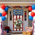thumbnail image 2 of Guodhu 70.9x35.4 Inch Patriotic Door Curtain, Independence Day Hanging Cloth for Front Door Wall Decoration and Party Background (0.27lb)(Multicolor B), 2 of 6
