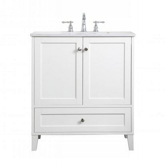 30 in. Single Bathroom Vanity in White - 19 x 34 x 30 in.