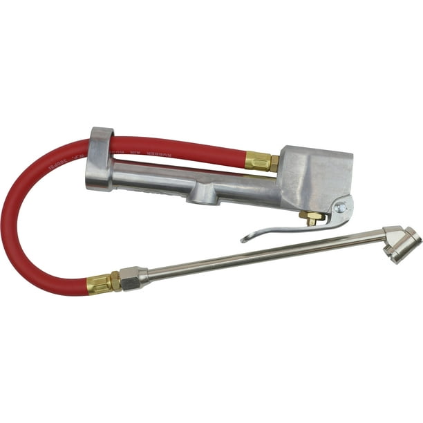 EPAuto Commercial Grade Dual Head Tire Inflator Gauge with Air Hose