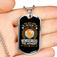 thumbnail image 2 of Dogs Live For The Day Necklace Stainless Steel or 18k Gold Dog Tag 24" Chain, 2 of 8