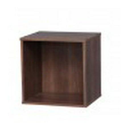 Iris Usa Baku Modular Wooden Cube Storage Box Brown Walmart Com
