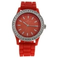 thumbnail image 1 of Kim & Jade 2032l-R Orange Silicone Strap Watch Watch For Women 1 Pc, 1 of 2