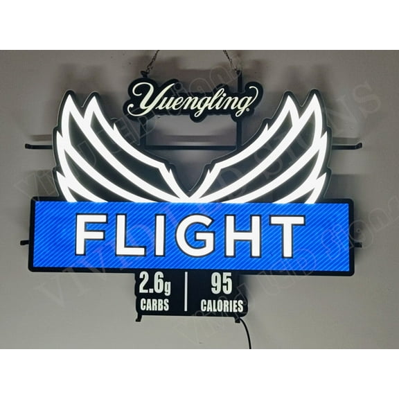 Queen Sense 24"x20" Custom Yuenglings Fight Beer LED Sign Light Neon Signs With Dimmer Party Home Wall Decor Lights W124YLFBL-XLED