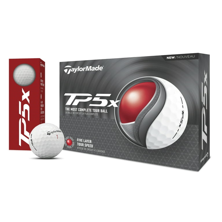 TaylorMade TP5 & Titleist Pro V1x 等24個 TaylorMade TP5X Tour Golf Balls with Innovative 5-Layer