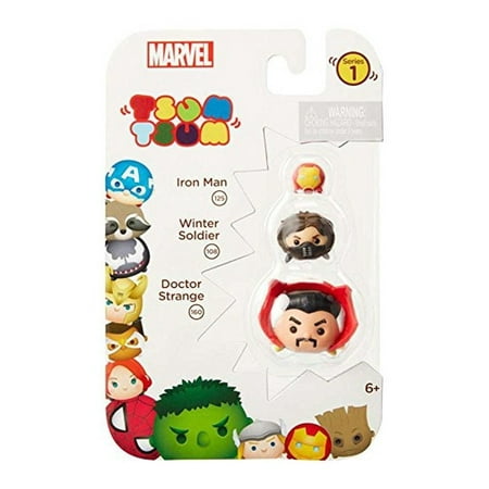 Marvel 3-Pack: Dr. Strange/Winter Soldier/Iron Man Toy Figure, Now you can collect, stack and display a mash-up of all your favorite Disney characters in a.., By Tsum Tsum