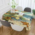thumbnail image 3 of DEIARA Summer Turtle Square Tablecloth 60×90in Polyester Fabric Tablecloth Washable Dust Resistant Wrinkle Resistant, 3 of 9