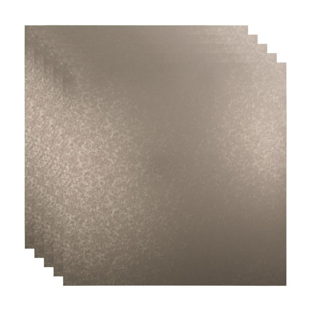 FASÄDE Flat Decorative Vinyl 2ft x 2ft Lay in Ceiling Panel in Galvanized Steel (5 Pack)