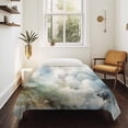 thumbnail image 4 of Blue White Ombre Small Tapestry for Bedroom Wall Hanging Tapestry,Watercolor Cloud Geometric Abstract Art Ceiling Backdrop Tapestries Poster Blanket Wall Decor for Teens Room Living Room 23" x 28", 4 of 8