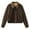 Brown, variant on SnZhen Casual Outwear Jackets for Women Fashionable Comfortable Loose Pocket Long Sleeve Lapel Hoodless Warm Coat Brown L