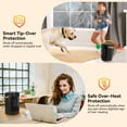 thumbnail image 3 of NFTIGB Space Heaters for Home, Portable Heater with Remote and Timer, 1500W PTC Electric Heater,New, 3 of 8