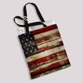 thumbnail image 2 of PKQWTM Closeup American Flag Boards Canvas Shoulder Bags Handbags Tote Bags Shopping Bag, 2 of 2
