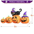 thumbnail image 3 of DeeKom Decoración Inflable de Calabaza y Gato Negro de Halloween 3 x 8 x 3 Pies, 3 of 8