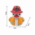thumbnail image 3 of Cosplaying Duck Figure, Duck Creative Home Resin Ornament(firefighter duck), 3 of 4