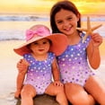 thumbnail image 4 of Abcomgle Toddler Swimsuit Girl 3t Gradient Stars One Piece Girls Swimsuit Ruffled Stretchy Girls Swimwear, 4 of 7