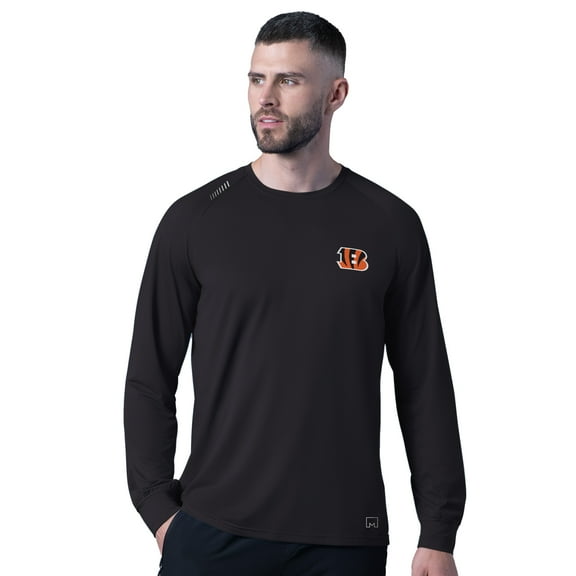 Men's MSX by Michael Strahan  Black Cincinnati Bengals Forward Long-Sleeve T-Shirt